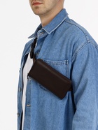 Сумка мужская через плечо TEXTURA, портмоне - клатч, на молнии, коричневая - Фото 7