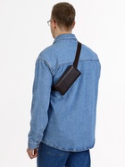 Сумка мужская через плечо TEXTURA, портмоне - клатч, на молнии, коричневая - Фото 8