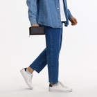 Сумка мужская через плечо TEXTURA, портмоне - клатч, на молнии, коричневая - Фото 10