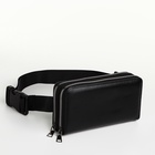 Сумка мужская на плечо TEXTURA, портмоне - клатч, чёрная - Фото 5