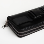 Сумка мужская на плечо TEXTURA, портмоне - клатч, чёрная - Фото 3