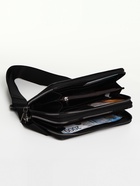 Сумка мужская на плечо TEXTURA, портмоне - клатч, чёрная - Фото 2