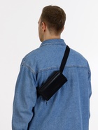 Сумка мужская на плечо TEXTURA, портмоне - клатч, чёрная - Фото 8