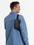 Сумка мужская на плечо TEXTURA, портмоне - клатч, чёрная - Фото 9