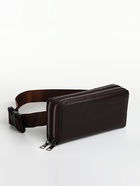 Сумка мужская на плечо TEXTURA, портмоне-клатч, на молнии, коричневая - Фото 5