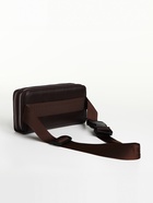 Сумка мужская на плечо TEXTURA, портмоне-клатч, на молнии, коричневая - Фото 4