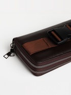 Сумка мужская на плечо TEXTURA, портмоне-клатч, на молнии, коричневая - Фото 3