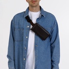 Сумка мужская на плечо TEXTURA, портмоне-клатч, на молнии, коричневая - Фото 7