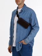 Сумка мужская на плечо TEXTURA, портмоне-клатч, на молнии, коричневая - Фото 8