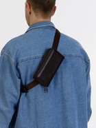 Сумка мужская на плечо TEXTURA, портмоне-клатч, на молнии, коричневая - Фото 9