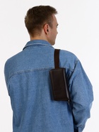 Сумка мужская на плечо TEXTURA, портмоне-клатч, на молнии, коричневая - Фото 10