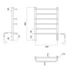 Полотенцесушитель электрический Domoterm "Орфей" П6, 400x600 мм, правый, хром - Фото 5