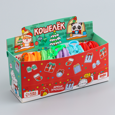 Кошелёк детский «Котик праздничный», плюшевый, МИКС