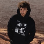 Толстовка с капюшоном РОСКОСМОС х ONLYTOP, р. XL, чёрная - Фото 3