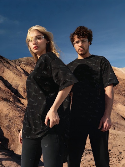 Футболка РОСКОСМОС х ONLYTOP, р. L, чёрная