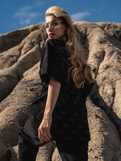 Футболка РОСКОСМОС х ONLYTOP, р. XL, чёрная