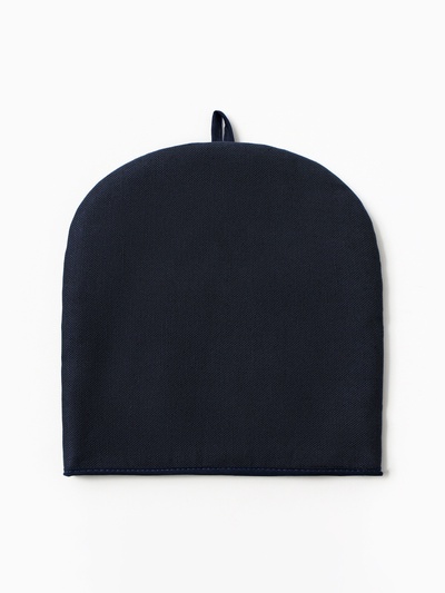 Грелка на чайник «Этель» Home collection, 28×28 см, 100% лён, тёмно-синяя