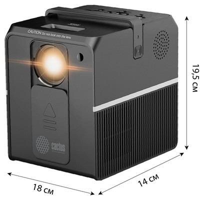 Проектор Cactus CS-PRC.04B.Full HD-A, LCD, 3500 Лм (LS 350 Лм ANSI), 1920×1080, контраст 1000:1