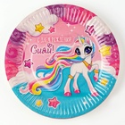 Тарелка одноразовая бумажная «С днём рождения!», 18 см 10718962