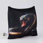 Подушка декоративная антистресс «Змея», чёрная - Фото 4