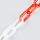 Цепь оградительная, красно-белая, пластик, звено - 6 мм, 30 м - Фото 2