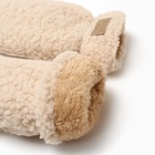 Варежки женские меховые MIST, размер 26 см, бежевые - Фото 9