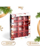 Коробка под 12 конфет новогодняя «Дед Мороз», 19×15×3.5 см - Фото 1