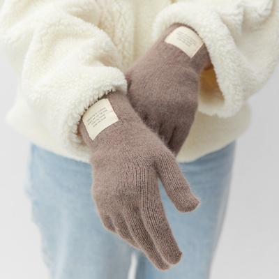 Перчатки женские MIST с шерстью кролика, р-р 22 см, цв. кофейный