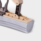 Швабра для мытья пола PVA Доляна, со складным отжимом, насадка 27×6 см, стальная составная ручка 116 см - Фото 4