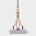 Швабра для мытья пола PVA Доляна, со складным отжимом, насадка 27×6 см, стальная составная ручка 116 см - Фото 7