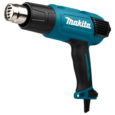 Фен строительный Makita HG6031VK, 1800 Вт, 50/600 °С, 250-500 л/мин, 4 насадки, кейс