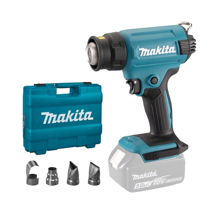 Фен строительный аккумуляторный Makita DHG181ZK, 18 В, 550 °С, 6 режимов, кейс, БЕЗ АКБ/ЗУ 1076357