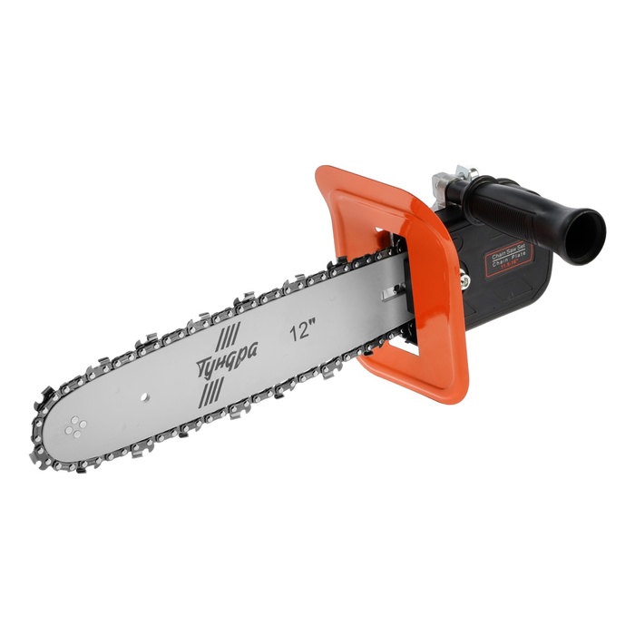 УЦЕНКА Насадка для УШМ ТУНДРА, цепная пила, быстрая установка, 12", 45 звеньев, шаг 3/8", M10, М14 9 - Фото 1