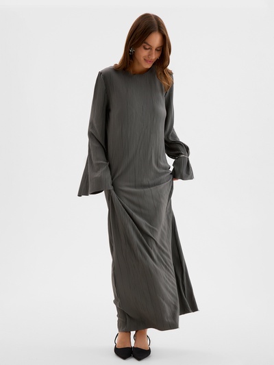 Платье женское MIST Classic collection, макси, размер 40-42, графит