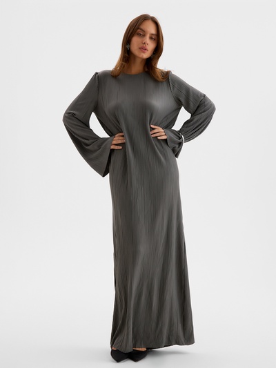 Платье женское MIST Classic collection, макси, размер 40-42, графит