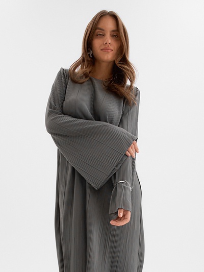 Платье женское MIST Classic collection, макси, размер 44-46, графит
