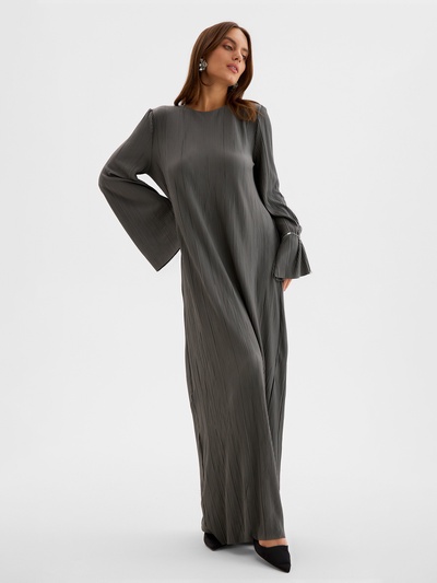 Платье женское MIST Classic collection, макси, размер 48-50, графит