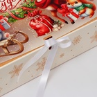 Коробка подарочная новогодняя складная, упаковка «Зверята и подарки», 31×24.5×8 см - Фото 2