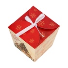 Бонбоньерка, новогодняя подарочная упаковка «Ёлка и подарки», 7.5×8×7.5 см - Фото 4