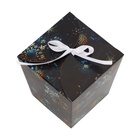 Бонбоньерка новогодняя, подарочная упаковка «Снежинки в темноте», 7.5×8×7.5 см - Фото 4