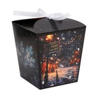 Бонбоньерка новогодняя, подарочная упаковка «Новогодняя улица», 7.5×8×7.5 см - Фото 2