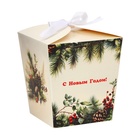 Бонбоньерка новогодняя, подарочная упаковка «С Новым годом», 7.5×8×7.5 см - Фото 2