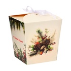 Бонбоньерка новогодняя, подарочная упаковка «С Новым годом», 7.5×8×7.5 см - Фото 3