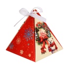 Бонбоньерка, новогодняя подарочная упаковка «Белый мишка», 7×7×7.5 см - Фото 2