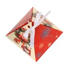 Бонбоньерка, новогодняя подарочная упаковка «Белый мишка», 7×7×7.5 см - Фото 4