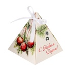 Бонбоньерка, новогодняя подарочная упаковка «Ягоды и игрушки», 7×7×7.5 см - Фото 2