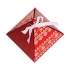 Бонбоньерка новогодняя, подарочная упаковка «Настроение традиционное», 7×7×7.5 см - Фото 4