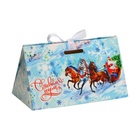 Бонбоньерка новогодняя подарочная упаковка «Новый год 2026: Тройка лошадей», 10×5.5×5 см - Фото 3