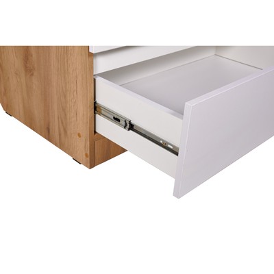 Комод с ящиками Polini kids Simple 1980, 804×505×797 мм, цвет дуб крафт золотой/белый