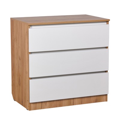 Комод с ящиками Polini kids Simple 1980, 804×505×797 мм, цвет дуб крафт золотой/белый